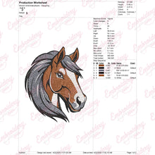 Cute Horse Head Embroidery Design