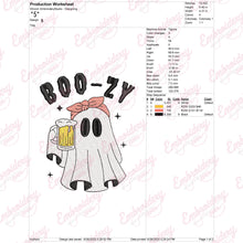 Boozy Ghost Beer Halloween Embroidery Design