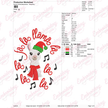 Fa La La Llama Christmas Cheer Embroidery Design