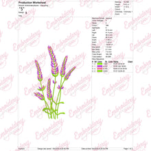 Lavender Embroidery Design
