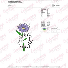Flower For My Boo Halloween Embroidery Design