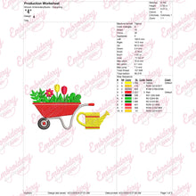 Garden Plant Gardening Embroidery Design