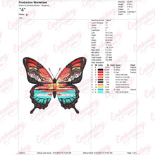 Colorful Butterfly Embroidery Design