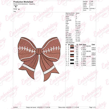 American Football Simple Bow Embroidery Design