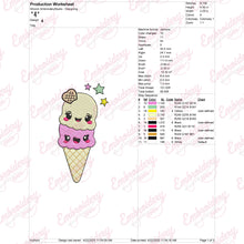 Funny Ice Cream Embroidery Design