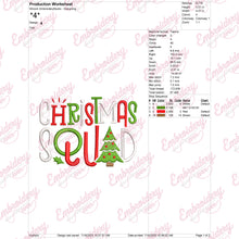 Christmas Squad Embroidery Design