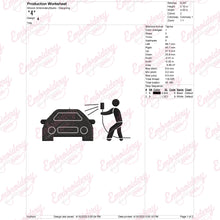 Car Washing Embroidery Design