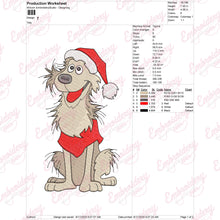 Christmas Happy Dog Embroidery Design
