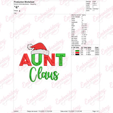 Christmas Aunt Claus Embroidery Design