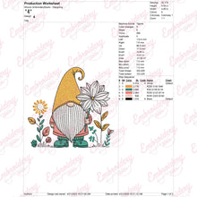Garden Gnome Embroidery Design