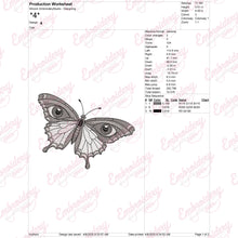 Moth With Eye Embroidery Design