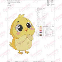 Cute Little Chick Embroidery Design