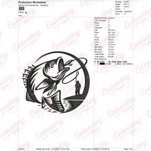 Fishing Logo Embroidery Design