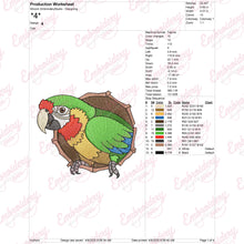 Cute Parrot Machine Embroidery Design