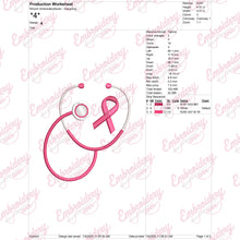 Doctor Nurse Breast Cancer Embroidery Design