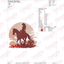 Cowgirl Embroidery Design