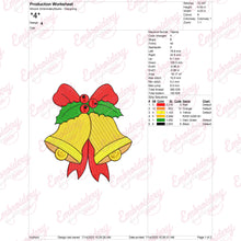 Christmas Festive Bells Embroidery Design