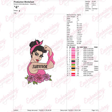 Breast Cancer Survivor Strong Embroidery Design