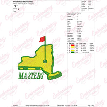 Golf Master Embroidery Design