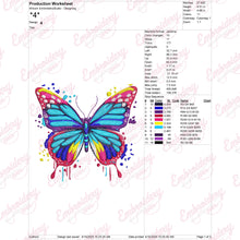 Colorful Butterfly Embroidery Design
