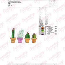 Indoor Gardening Plants Embroidery Design