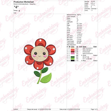 Flower Emoji Embroidery Design