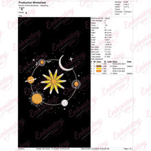 The Universe in Bloom Embroidery Design