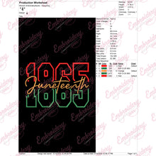 1865 Juneteenth Embroidery Design