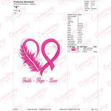 Faith Hope Love Breast Cancer Embroidery File