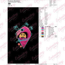 Radical Summer Flamingo Embroidery Design