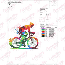 Bike Rider Bicyclist Embroidery Design