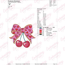 Coquette Cherry Embroidery Design