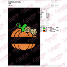 Thanksgiving Pumpkin Machine Embroidery Design