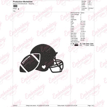 American Football Helmet Embroidery Design
