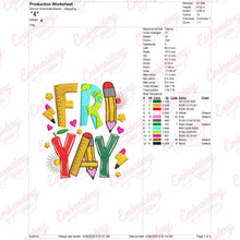 Fri Yay Teacher Embroidery Design