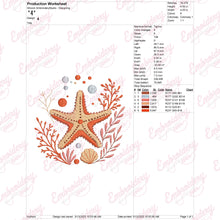 Starfish Machine Embroidery Design
