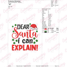 Dear Santa I Can Explain Embroidery Design