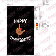 Cute Thanksgiving Turkey Quote Embroidery File