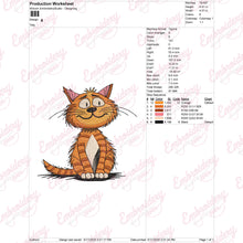 Cat's Curious Gaze Embroidery Design