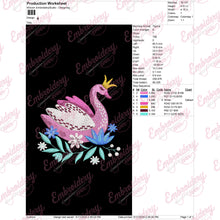 Swan Princess Embroidery Design