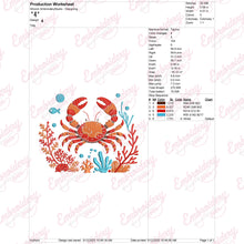 Cute Crab Motif Machine Embroidery Design