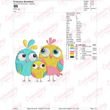 Funny Birds Machine Embroidery Design