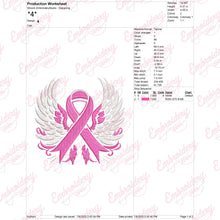 Angel Of Hope For Breast Cancer Embroidery Design