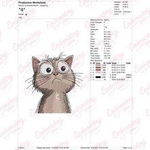 Funny Cat Face Embroidery Design