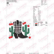 Western Cowgirl Boot Embroidery Design