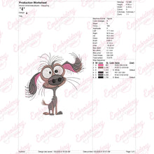 Messy Puppy Dog Embroidery Design