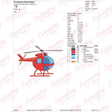 Toy Helicopter Embroidery Design