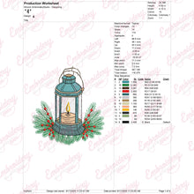 Beautiful Christmas Lantern Free Digital Machine Embroidery Design for Gifts, Holiday Decorations | Free & Instant Download