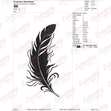 Feather Embroidery Design