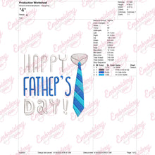 Happy Father's Day Embroidery Design